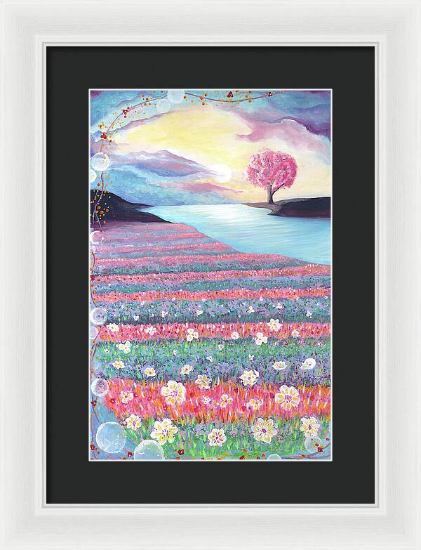 Sunrise by the River 1 - Framed Print