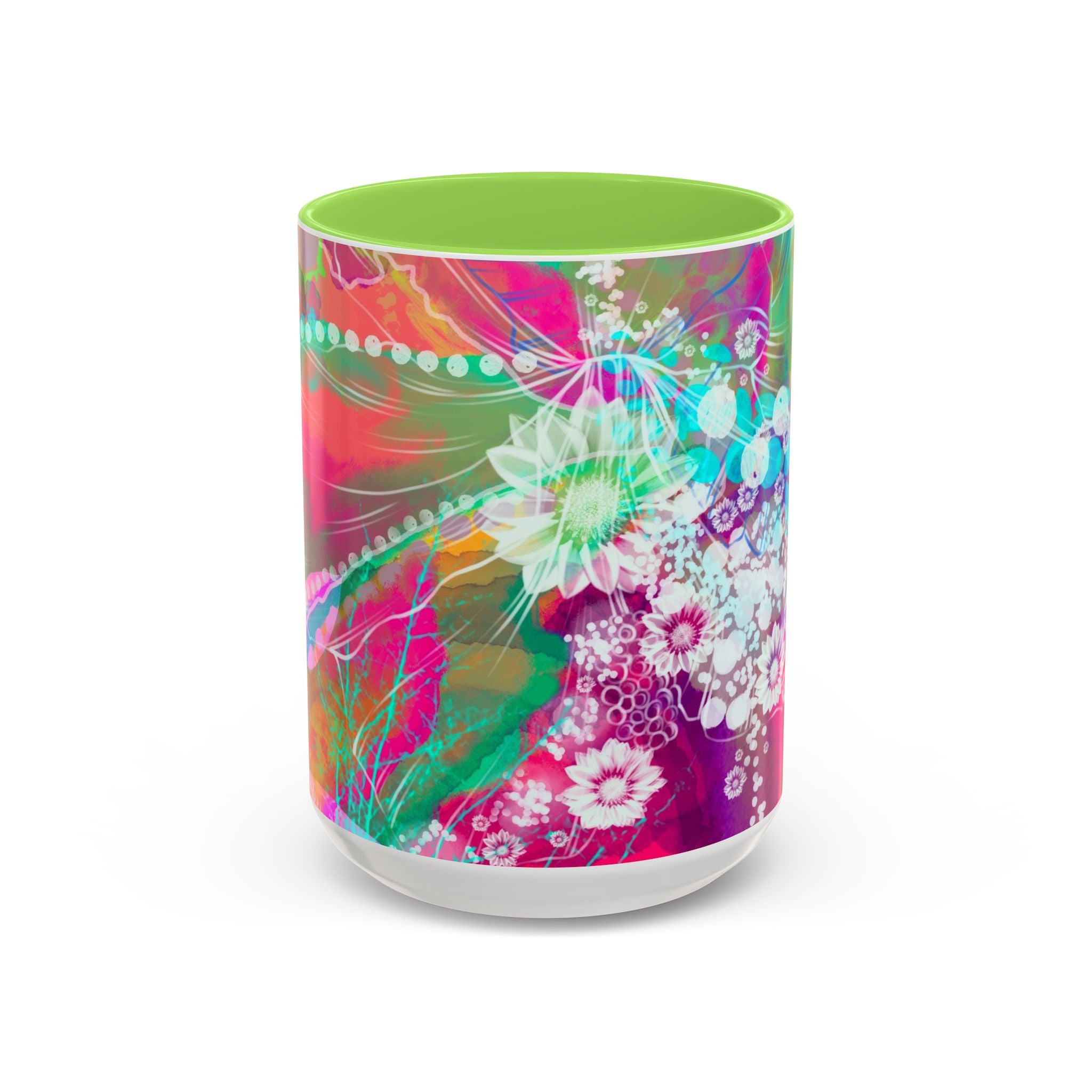 Boho Floral Rainbow Ceramic Mug (11oz & 15oz)