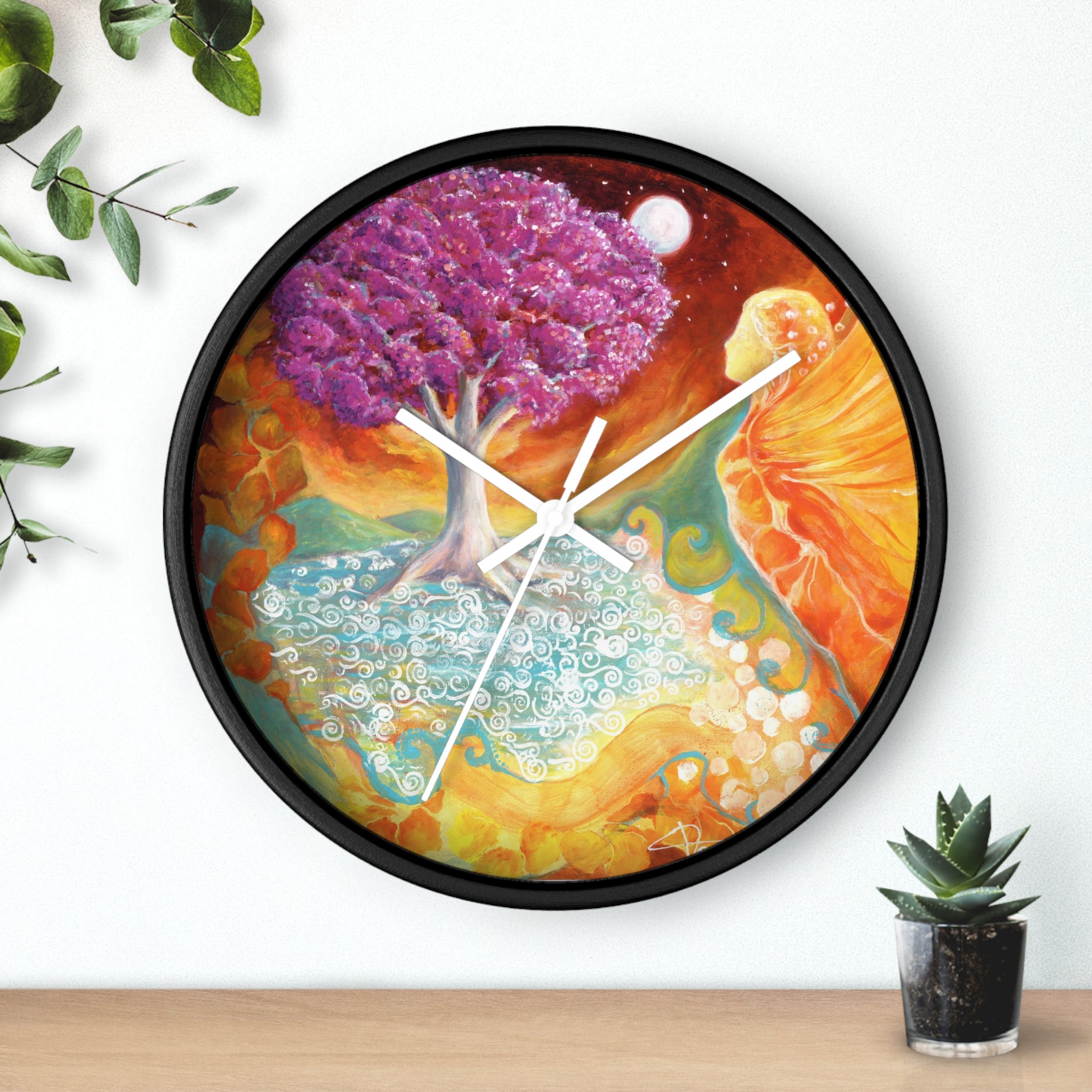 Ruby Tree Wall clock