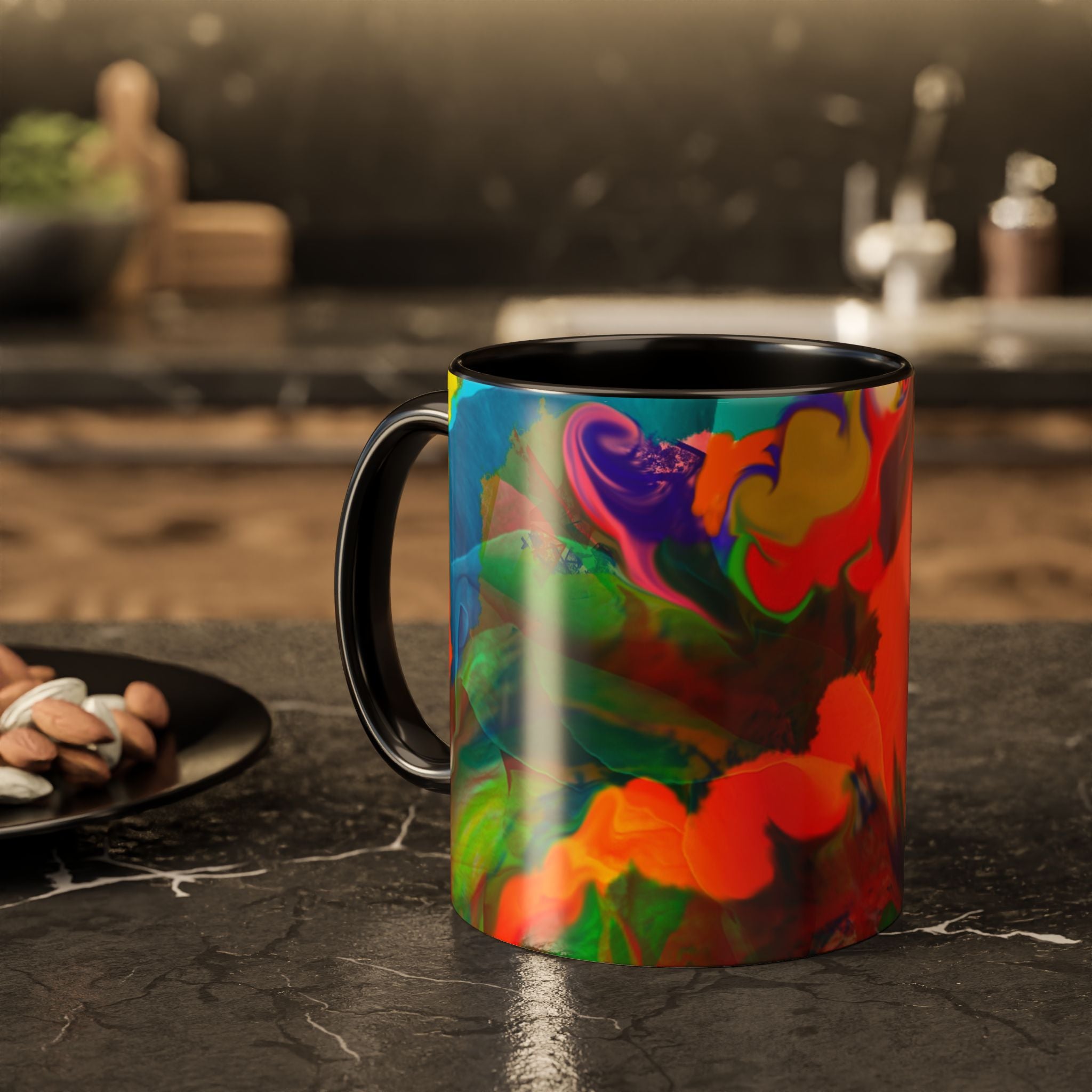 Boho  Color Flow Ceramic Mug (11oz & 15oz)