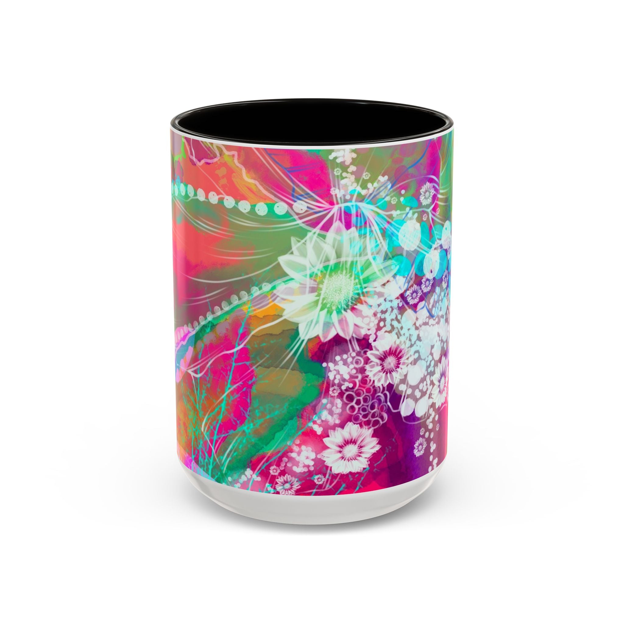 Boho Floral Rainbow Ceramic Mug (11oz & 15oz)