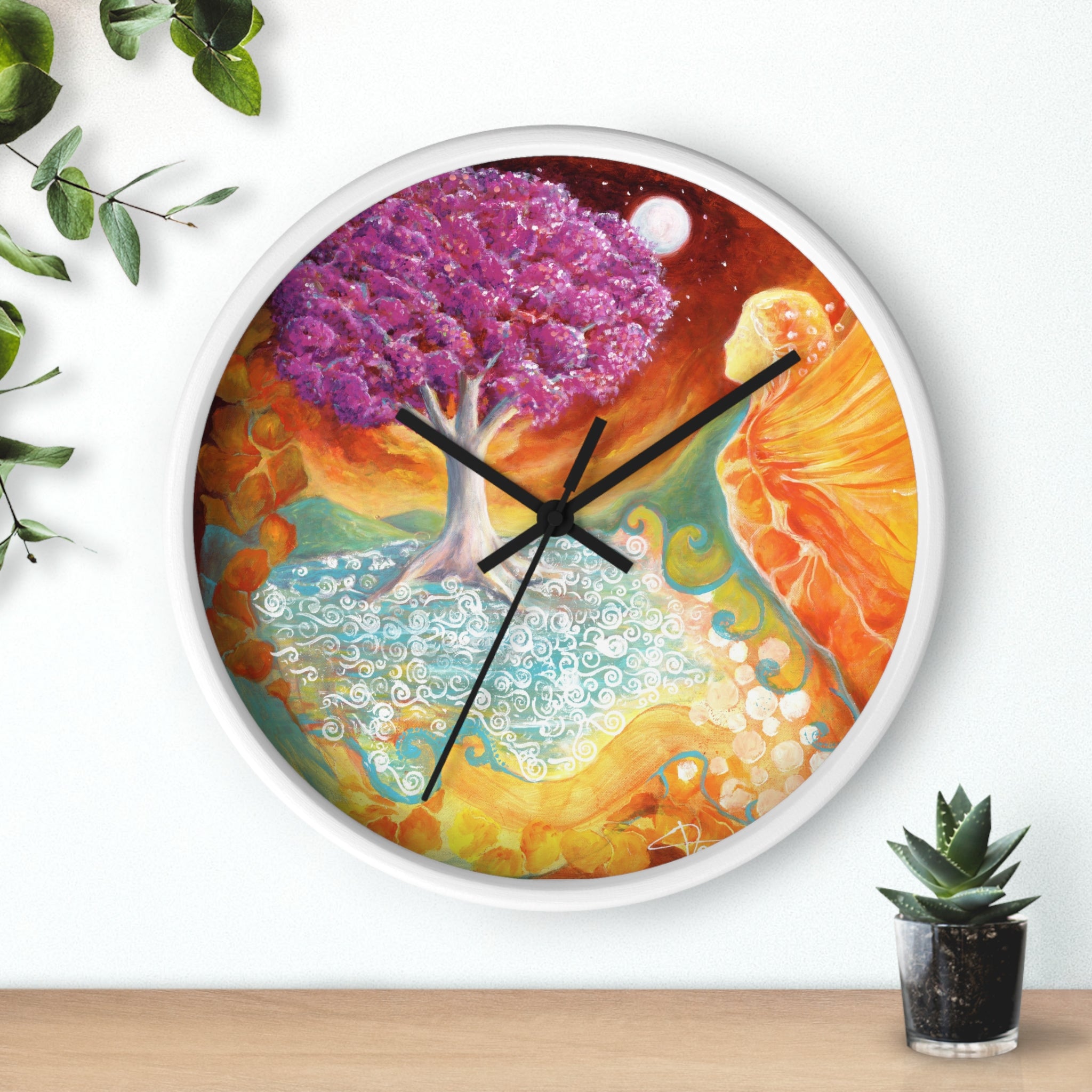 Ruby Tree Wall clock