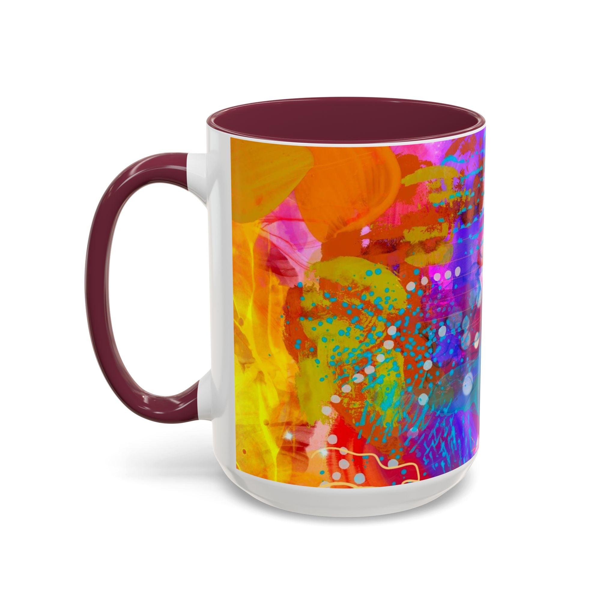 Copy of Boho Floral Rainbow Ceramic Mug (11oz & 15oz)