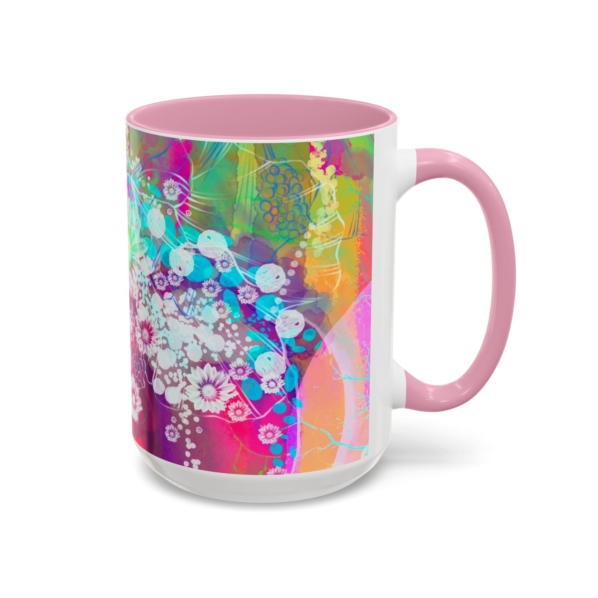 Boho Floral Rainbow Ceramic Mug (11oz & 15oz)