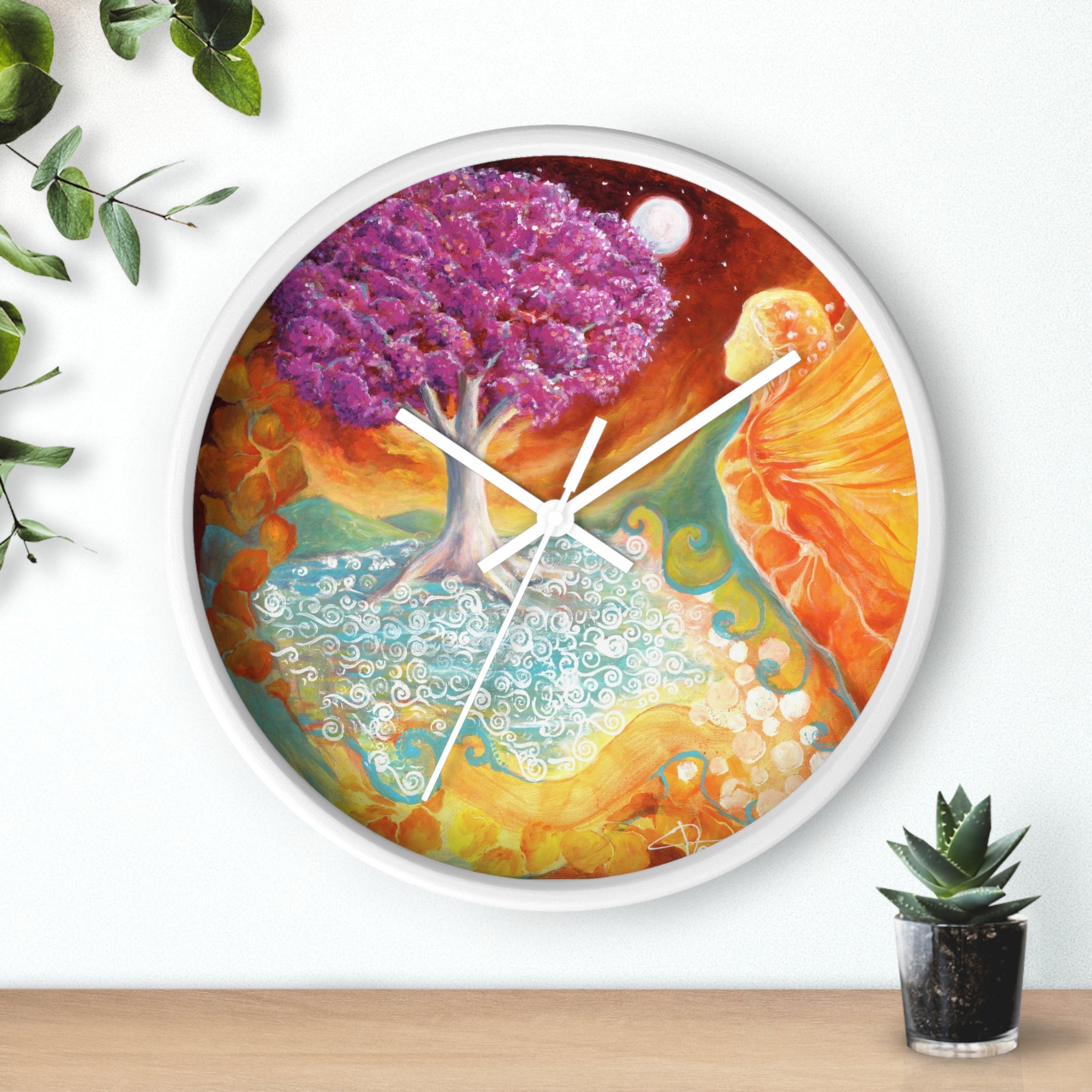 Ruby Tree Wall clock