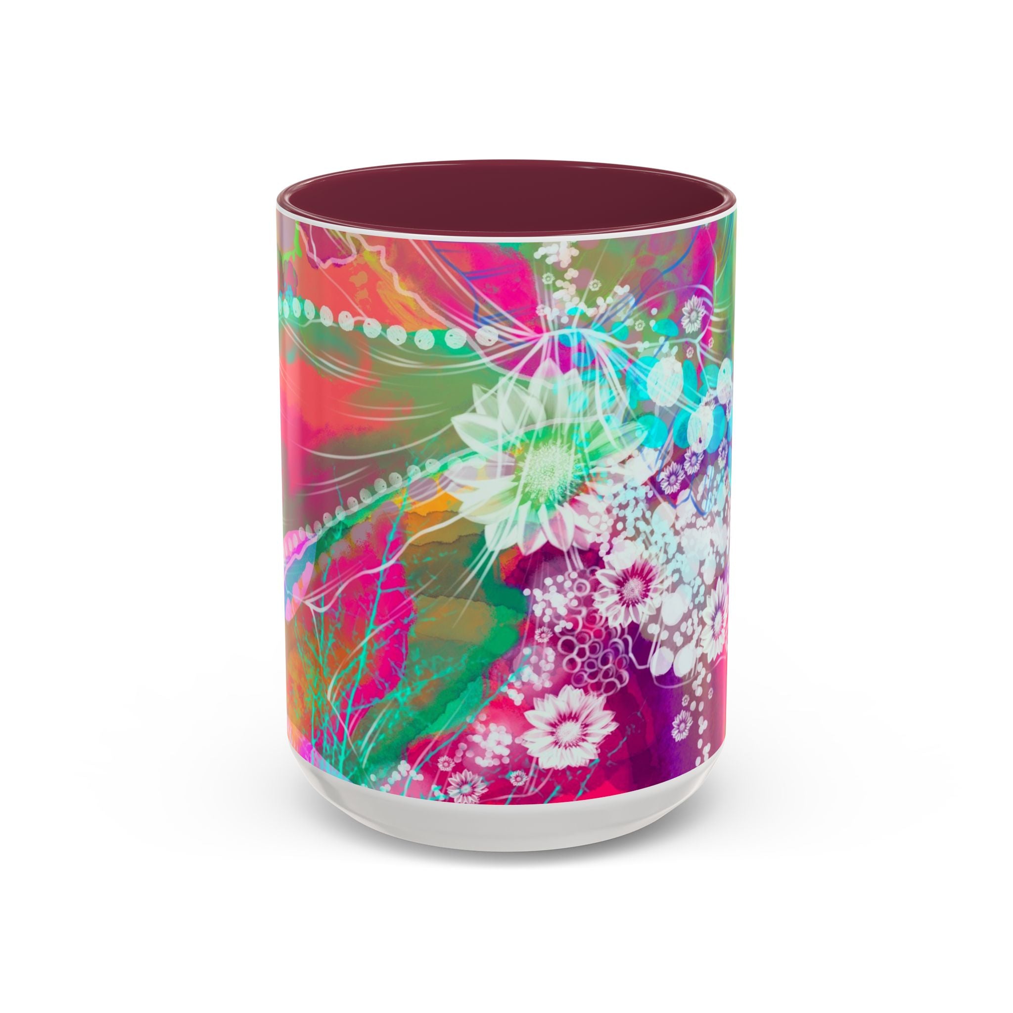 Boho Floral Rainbow Ceramic Mug (11oz & 15oz)