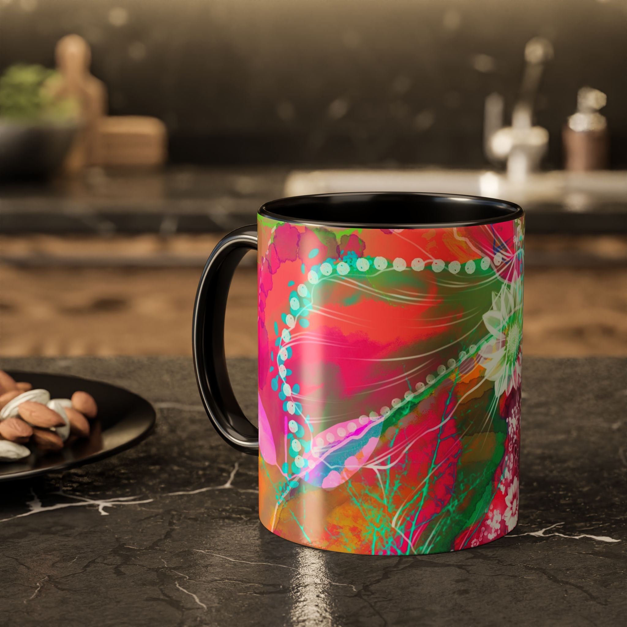 Boho Floral Rainbow Ceramic Mug (11oz & 15oz)