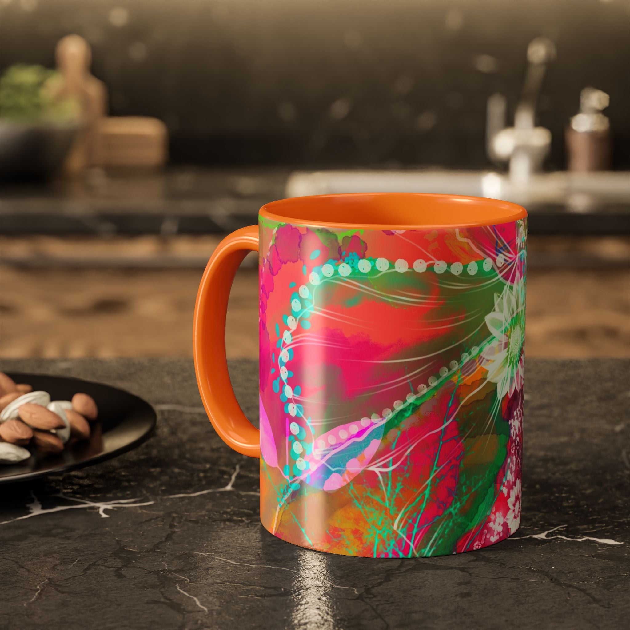 Boho Floral Rainbow Ceramic Mug (11oz & 15oz)