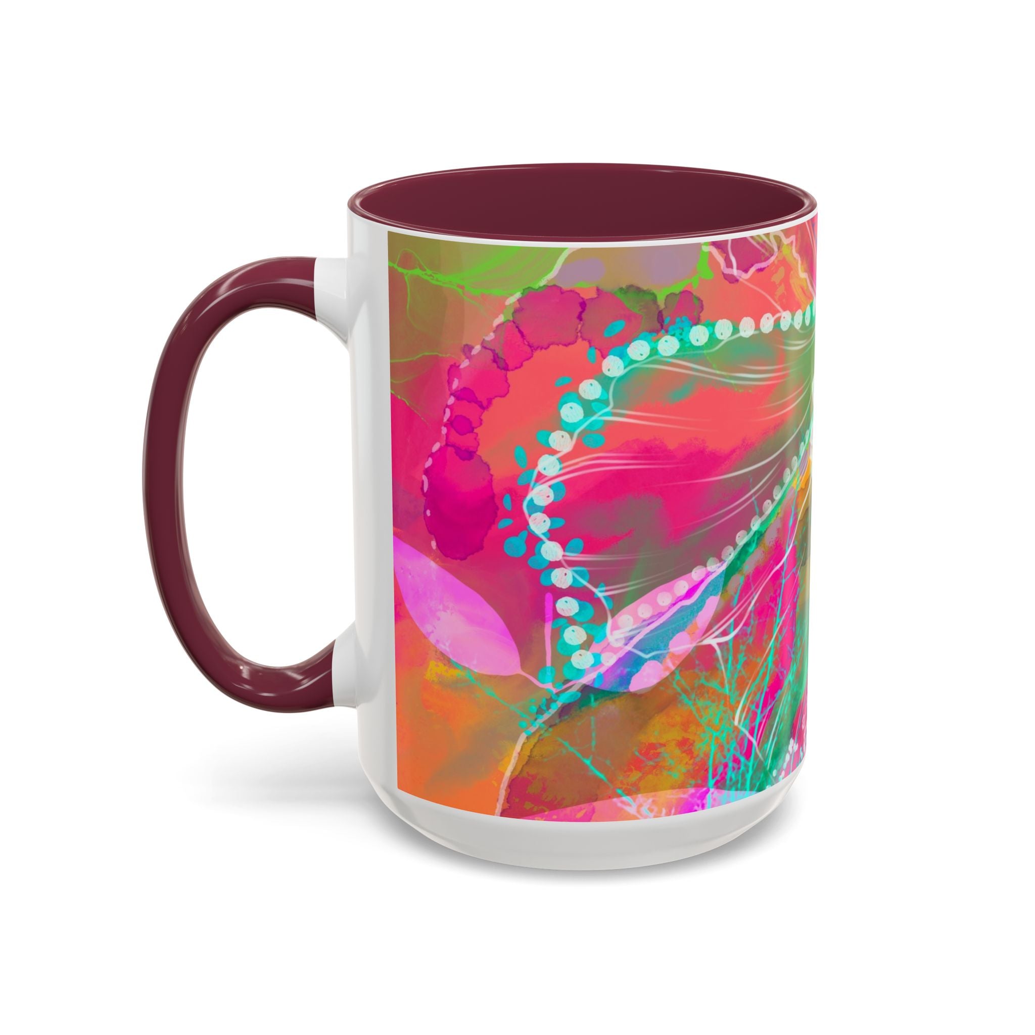 Boho Floral Rainbow Ceramic Mug (11oz & 15oz)