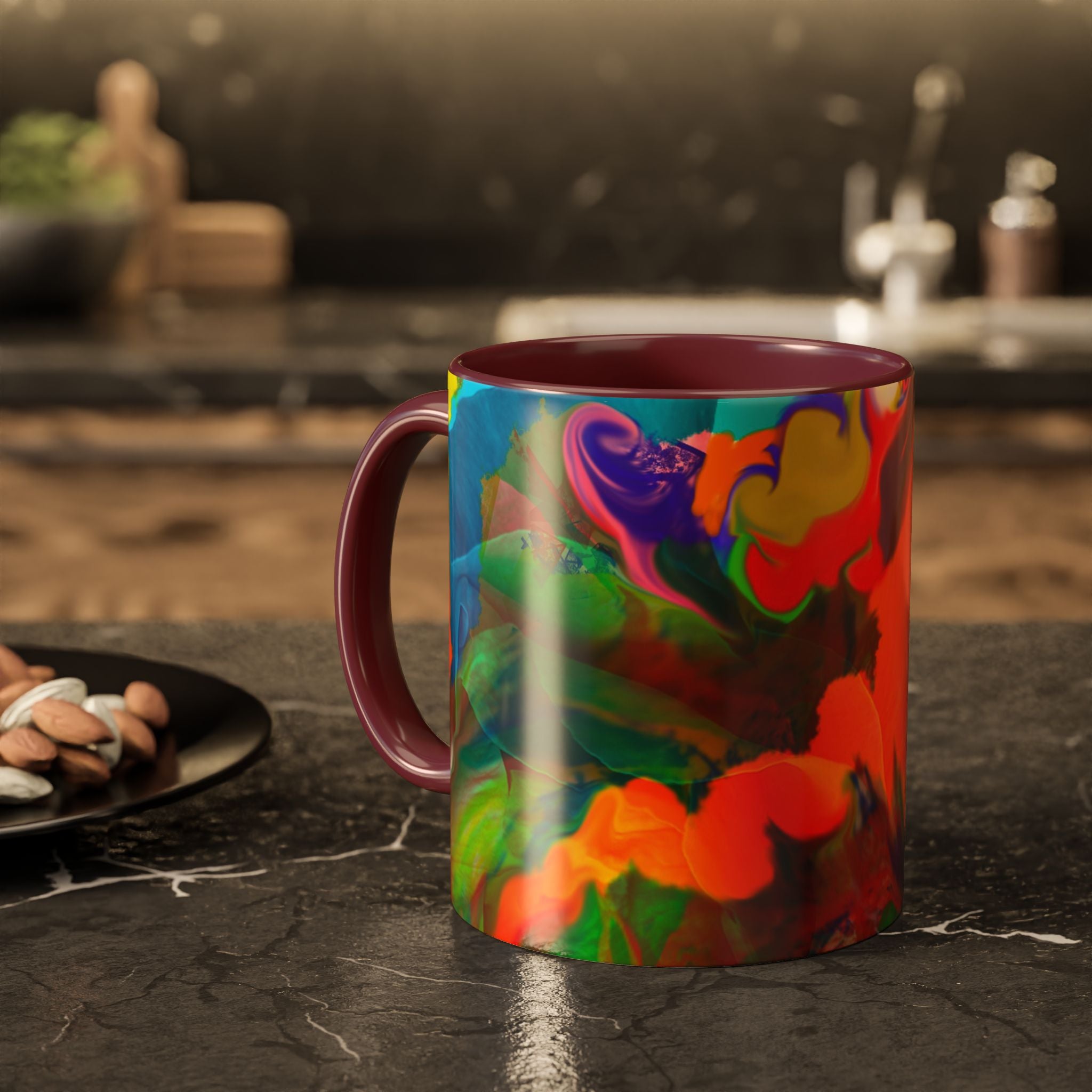 Boho  Color Flow Ceramic Mug (11oz & 15oz)