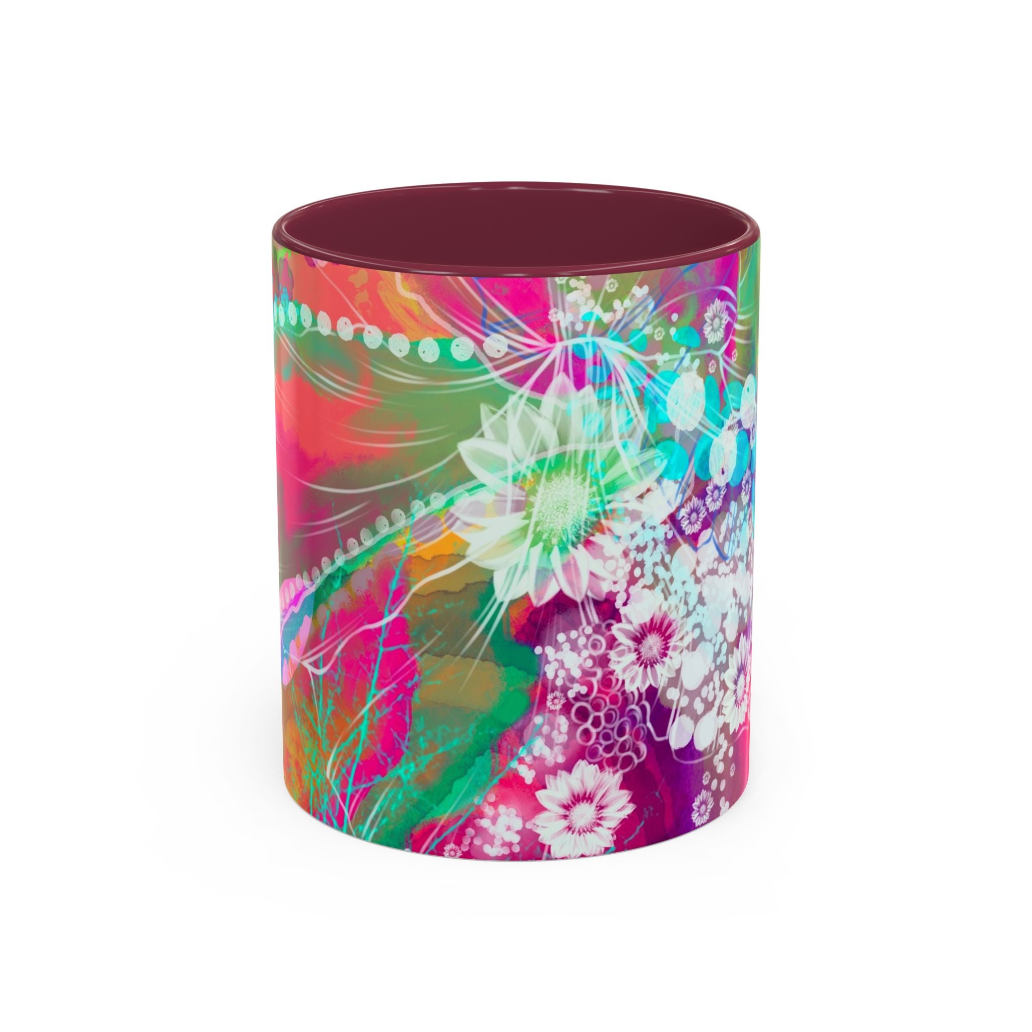 Boho Floral Rainbow Ceramic Mug (11oz & 15oz)