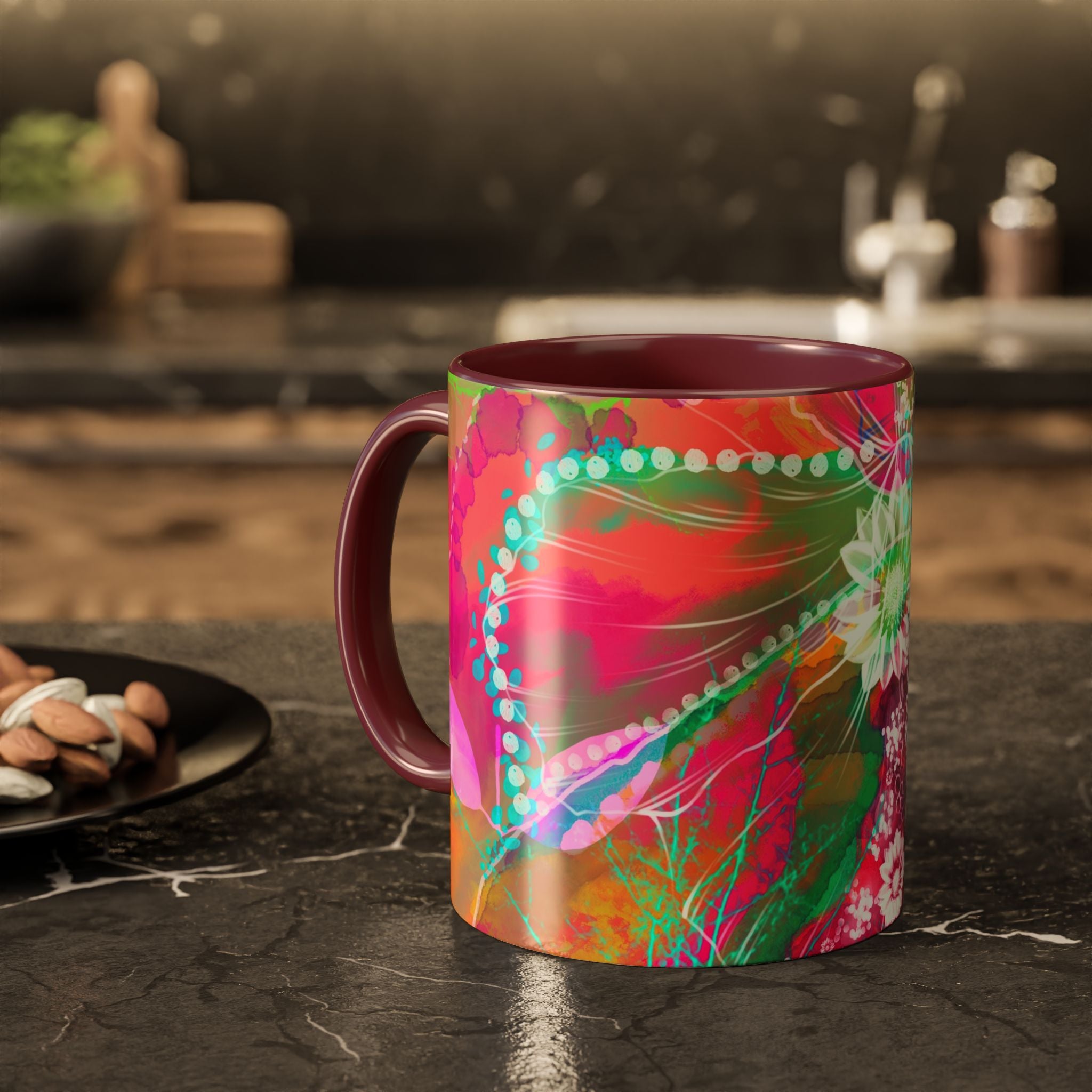 Boho Floral Rainbow Ceramic Mug (11oz & 15oz)
