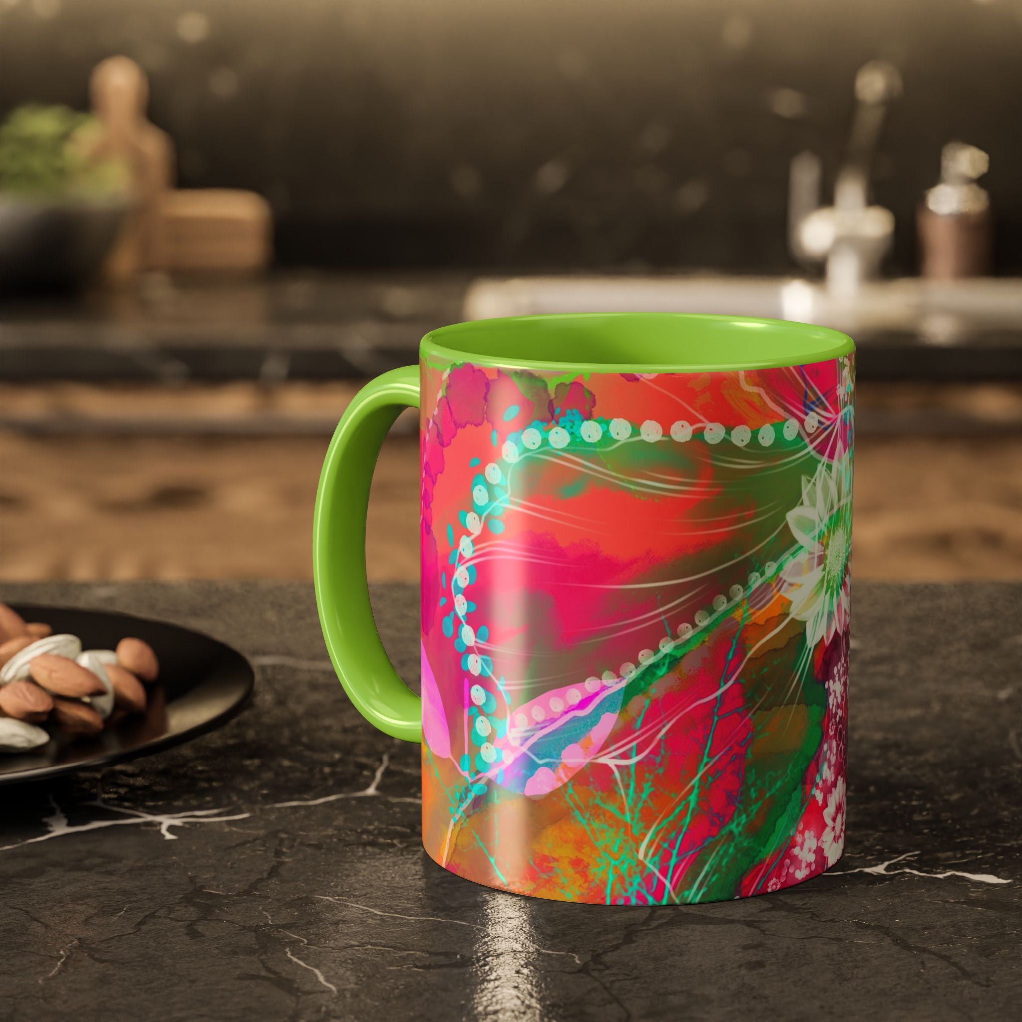 Boho Floral Rainbow Ceramic Mug (11oz & 15oz)