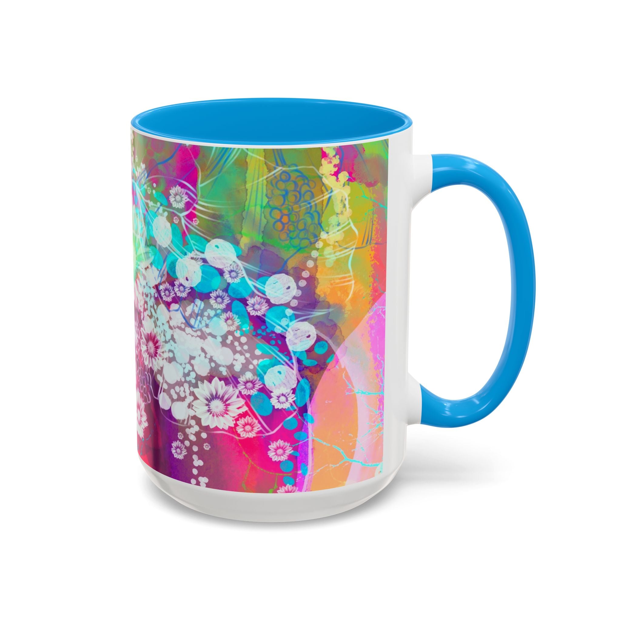 Boho Floral Rainbow Ceramic Mug (11oz & 15oz)