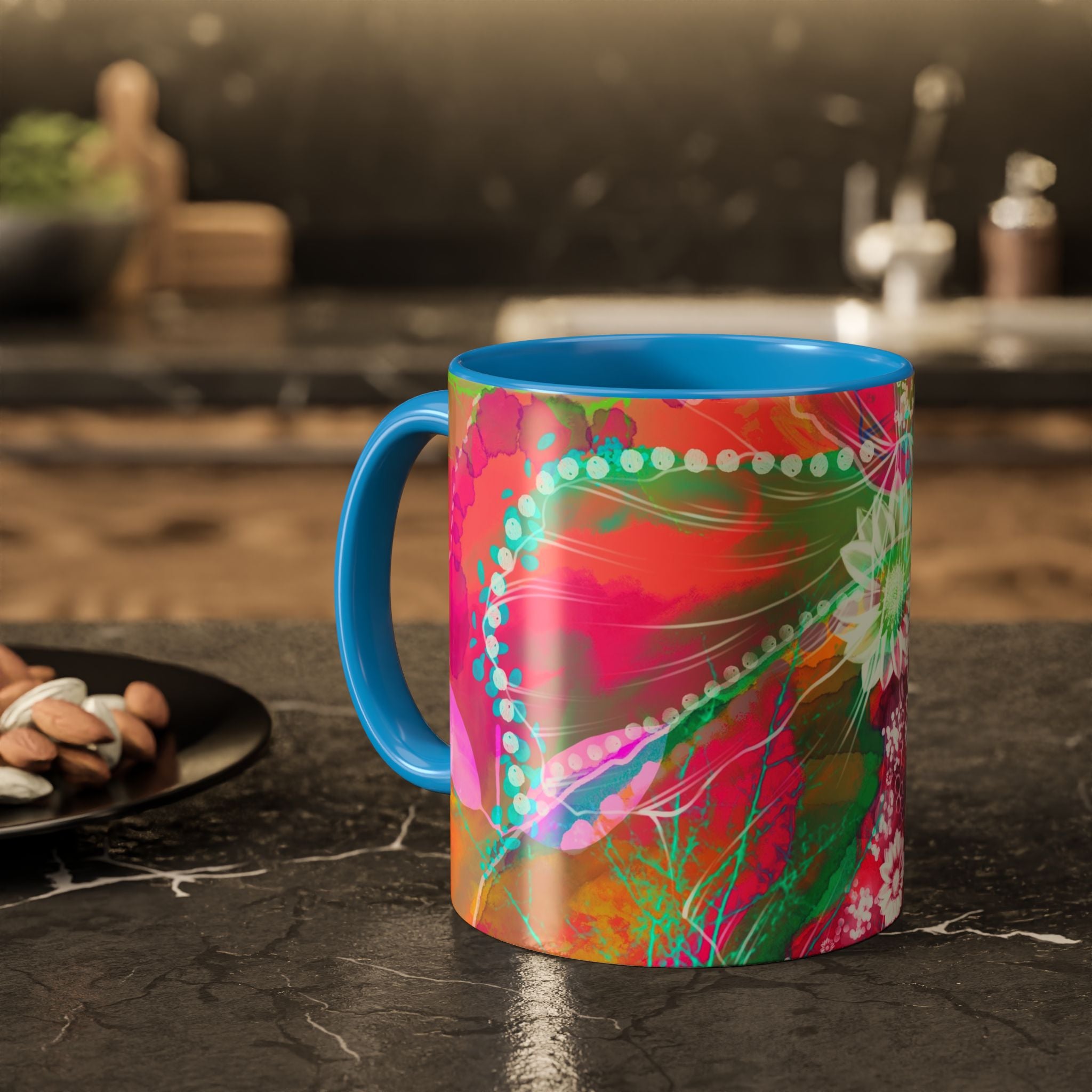 Boho Floral Rainbow Ceramic Mug (11oz & 15oz)