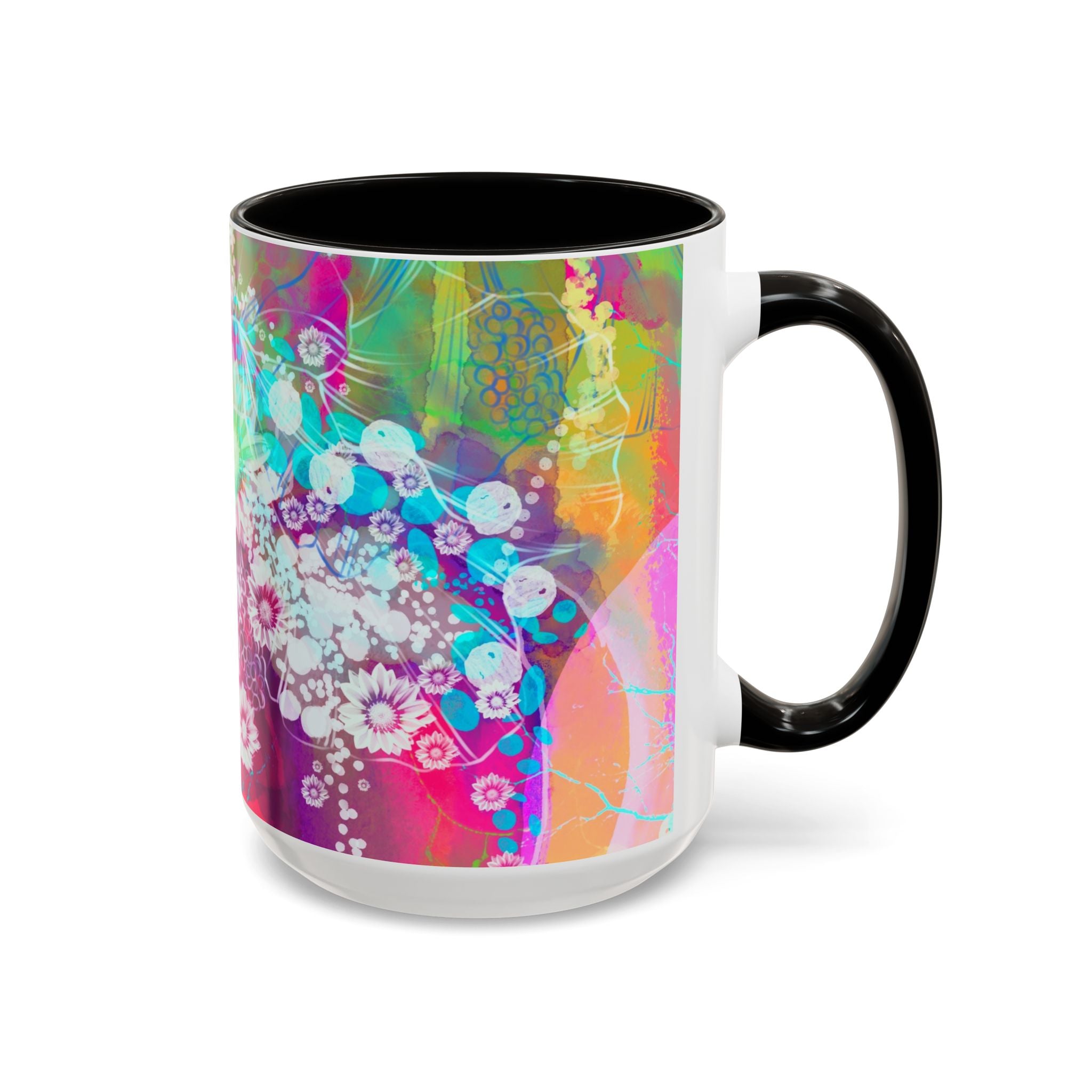 Boho Floral Rainbow Ceramic Mug (11oz & 15oz)
