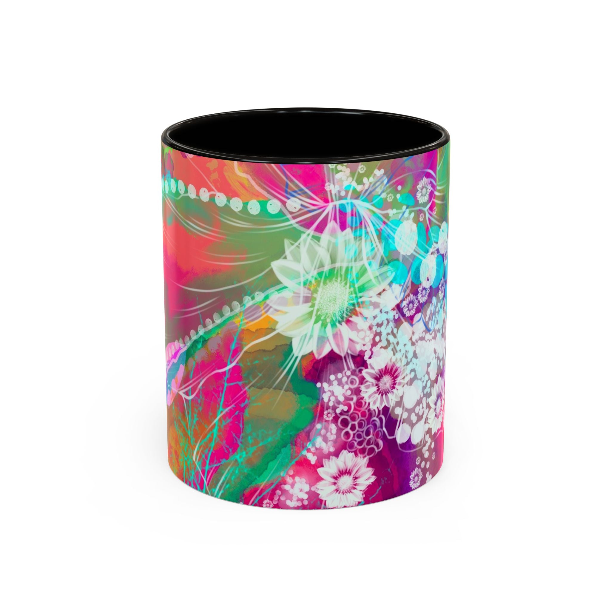 Boho Floral Rainbow Ceramic Mug (11oz & 15oz)