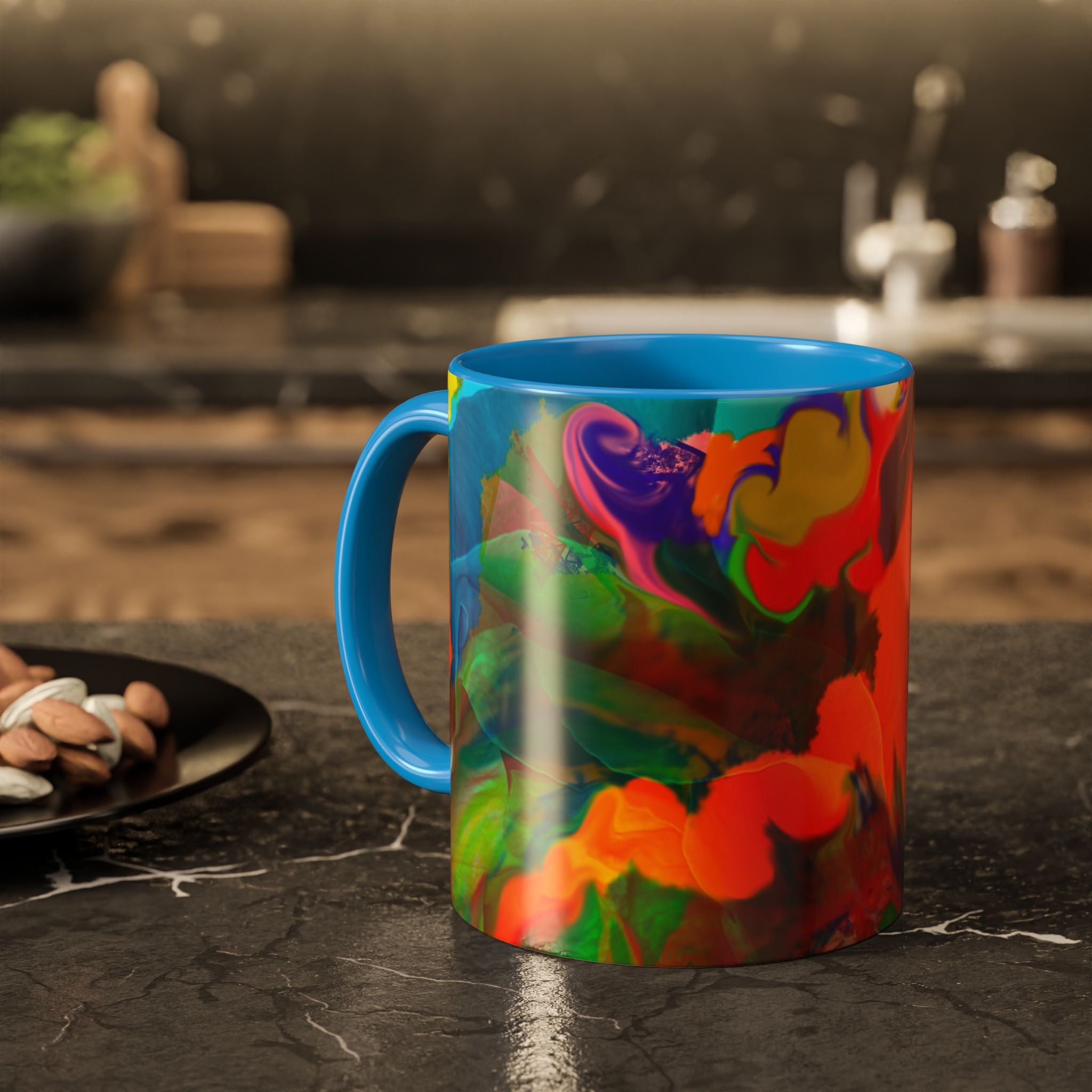 Boho  Color Flow Ceramic Mug (11oz & 15oz)