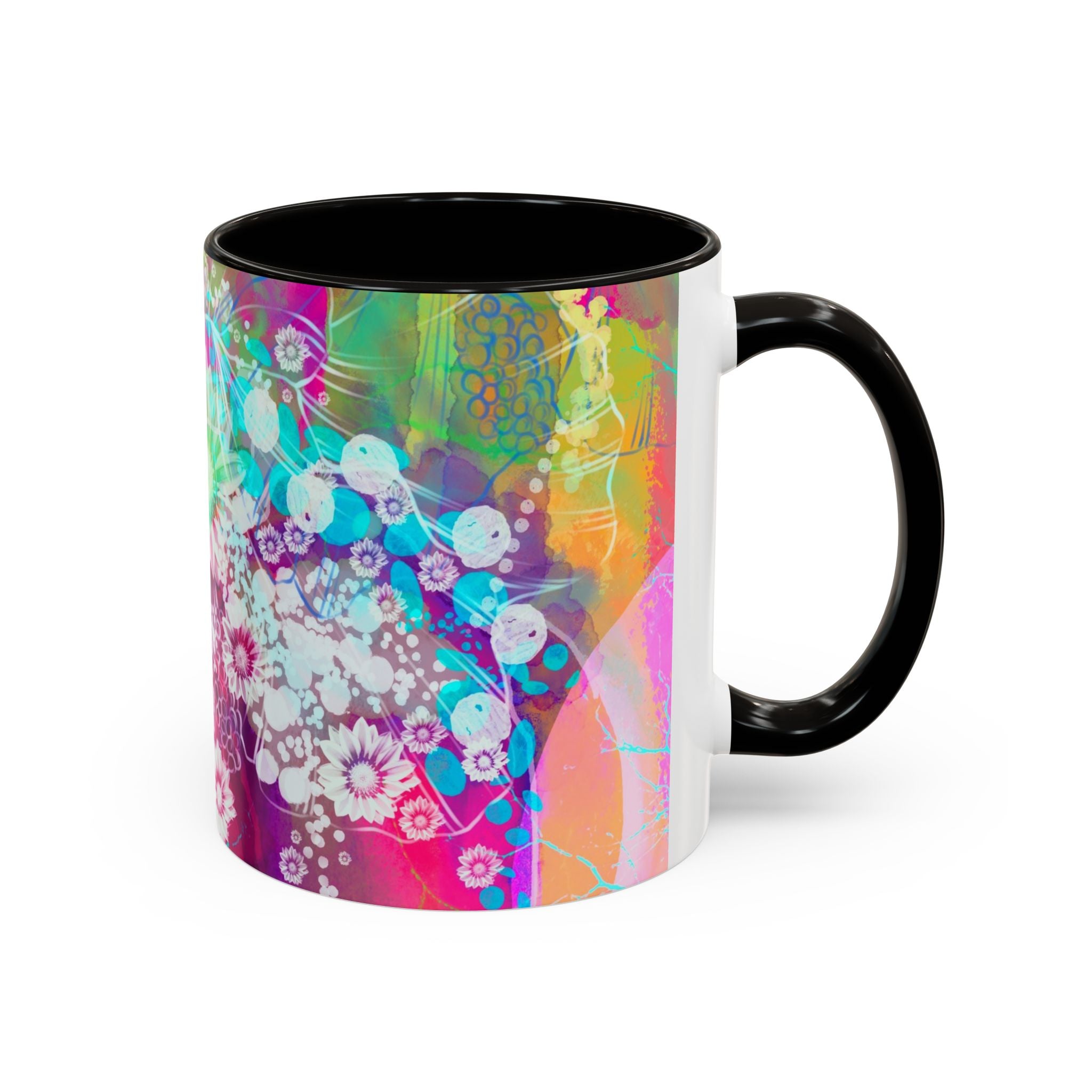 Boho Floral Rainbow Ceramic Mug (11oz & 15oz)