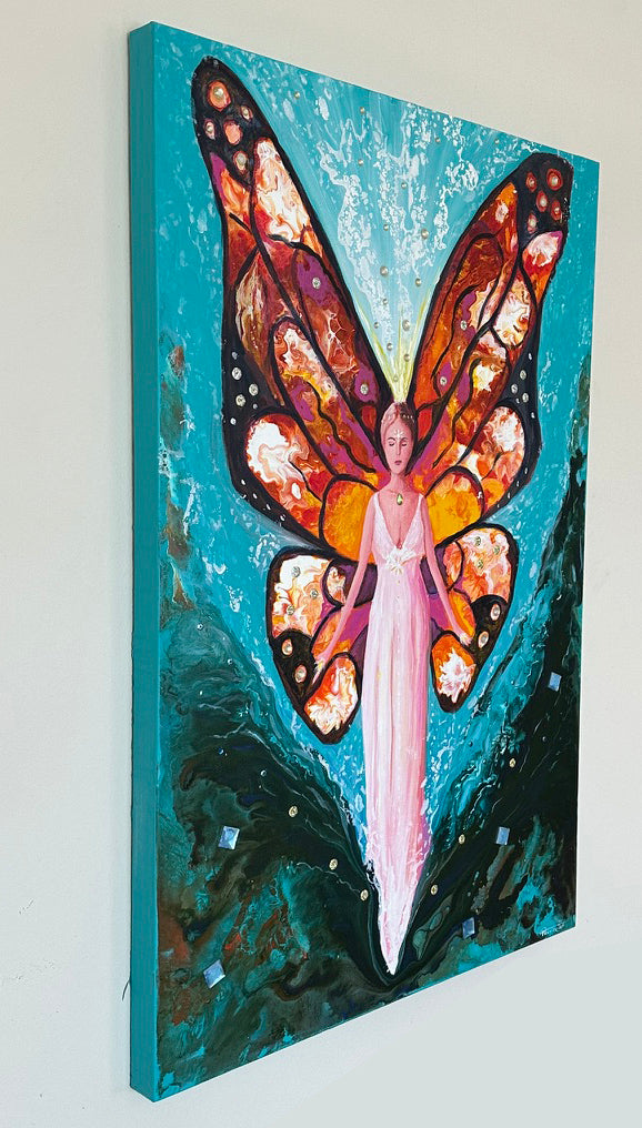 EMERGING ORIGINAL MIXED MEDIA PAINTING - NOT AVAILABLE