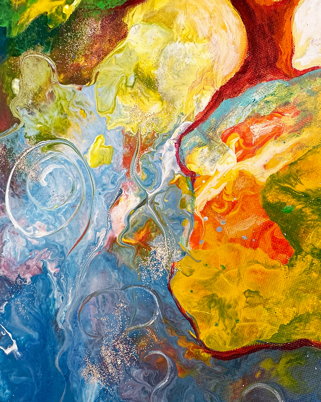 LION'S ROOT ORIGINAL MIXED MEDIA PAINTING -  NOT AVAILABLE