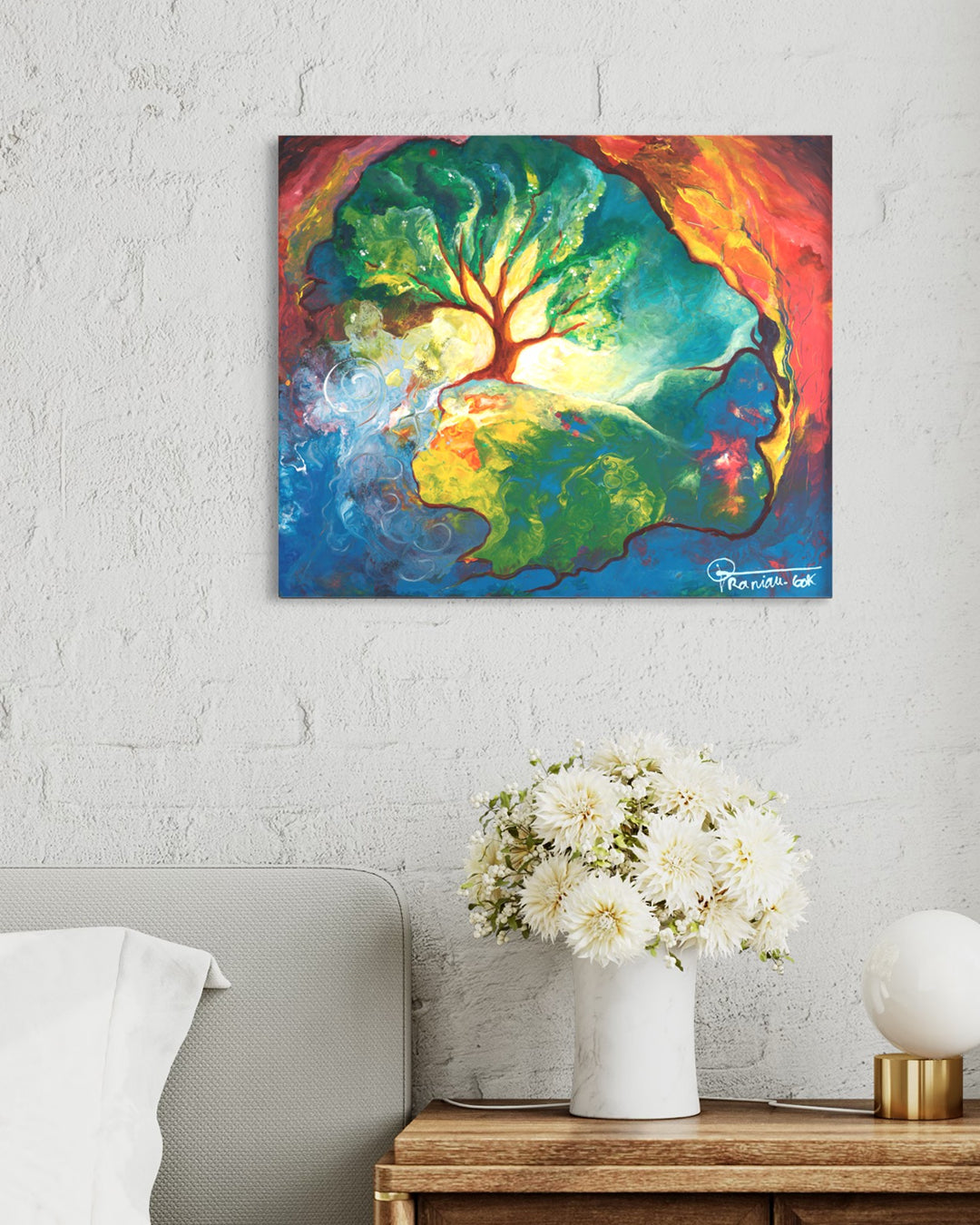 LION'S ROOT ORIGINAL MIXED MEDIA PAINTING -  NOT AVAILABLE