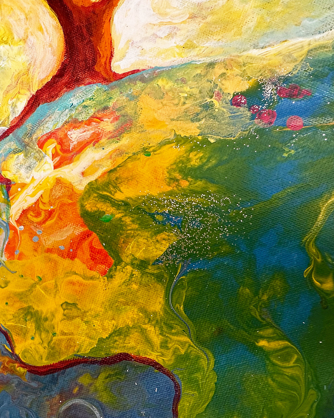 LION'S ROOT ORIGINAL MIXED MEDIA PAINTING -  NOT AVAILABLE