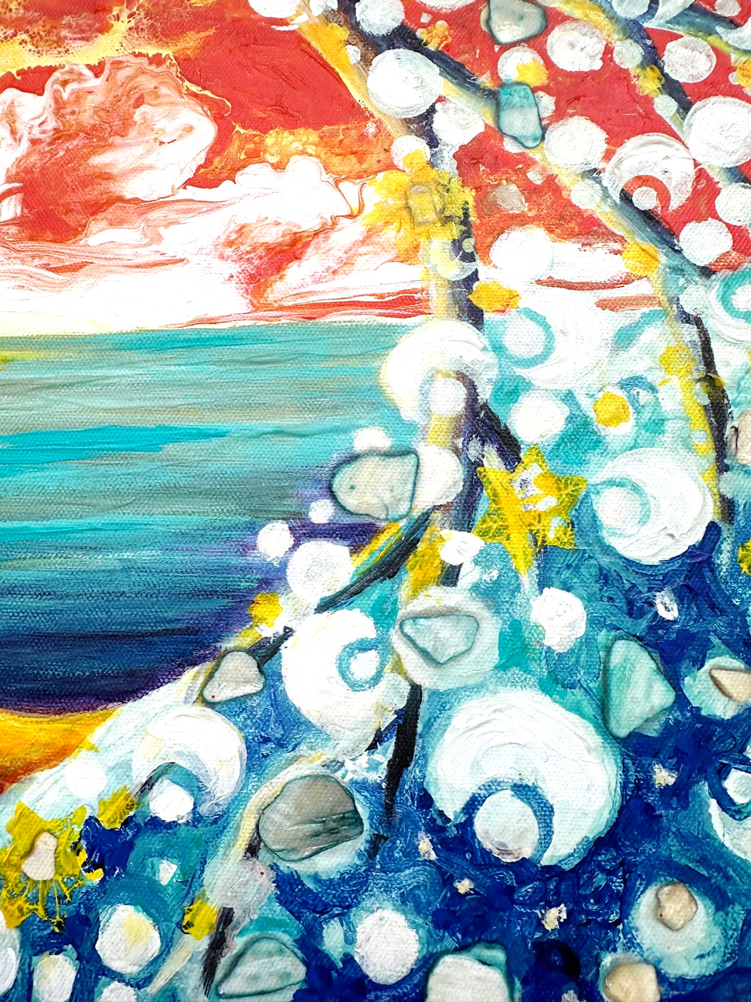 PACIFIC BLISS EMBELLISHED FINE ART PRINT ON CANVAS - NOT AVAILABLE