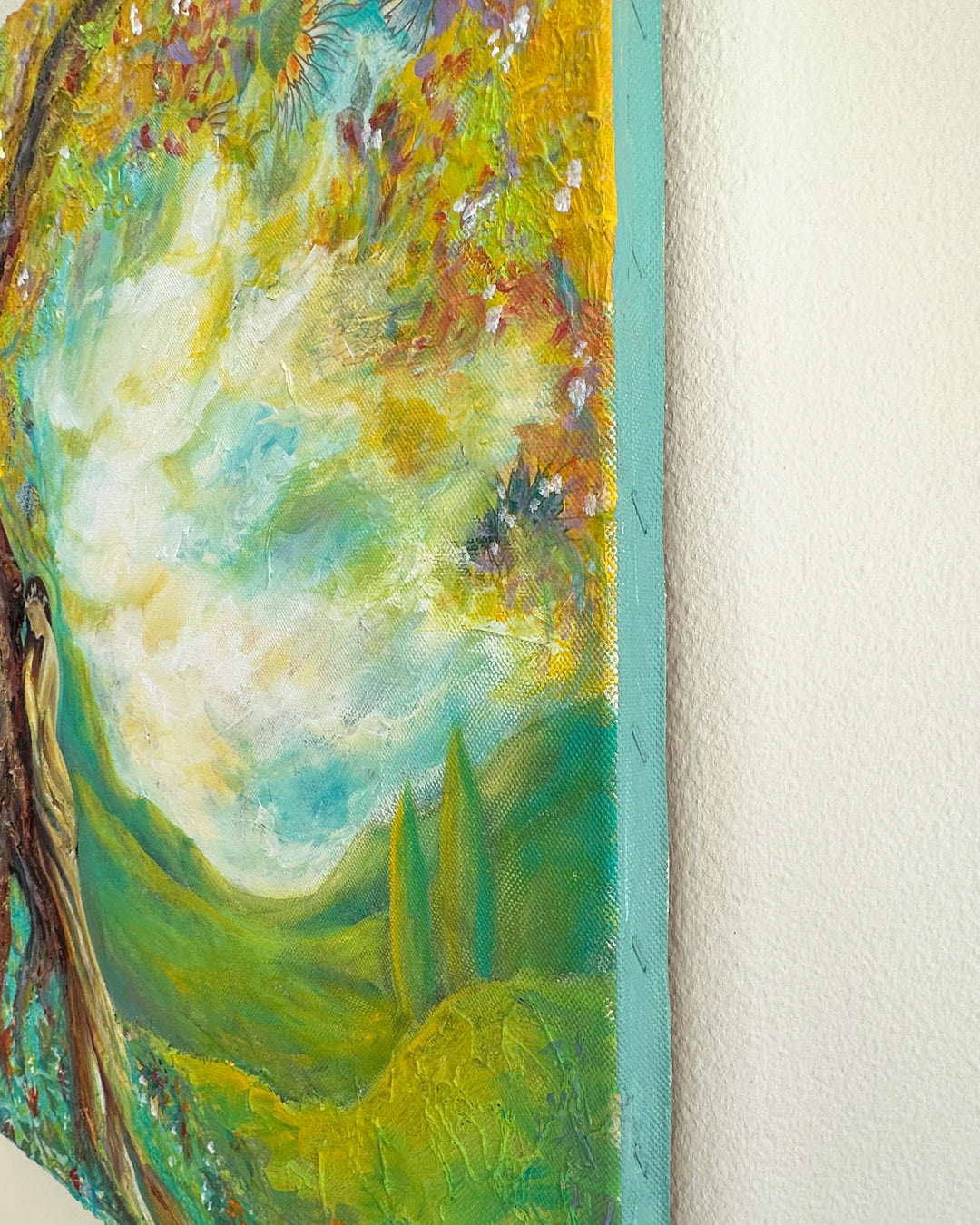 UNDER THE TREE ORIGINAL MIXED MEDIA PAINTING - NOT AVAILABLE