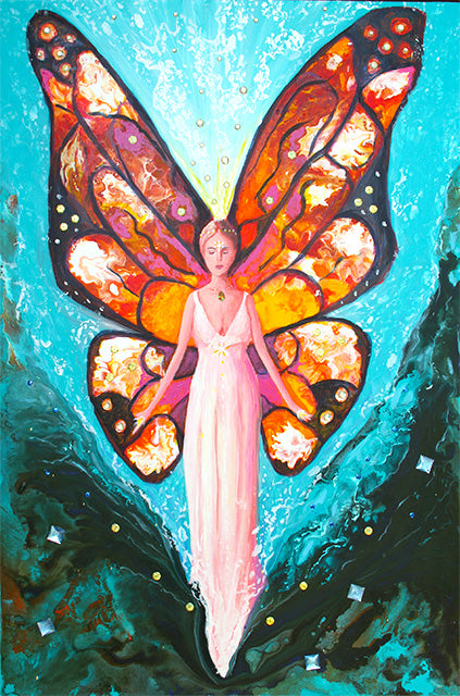 EMERGING ORIGINAL MIXED MEDIA PAINTING - NOT AVAILABLE